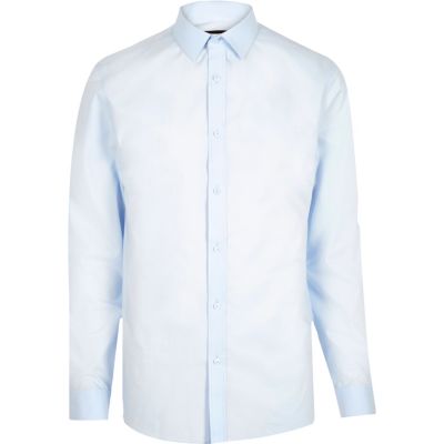 Light blue formal slim fit shirt